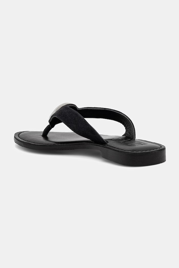 Încălțăminte Answear.LAB slapi din piele intoarsa RSP-11547.ijk negru