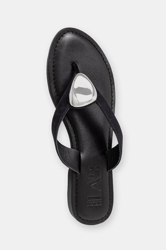 Answear.LAB slapi din piele intoarsa negru RSP-11547.ijk