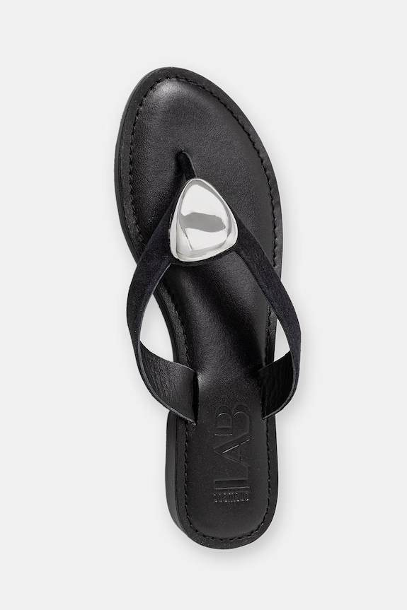 Answear.LAB slapi din piele intoarsa negru RSP-11547.ijk