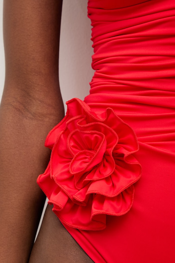 Answear.LAB strój kąpielowy jednoczęściowy damski HW1AE1818.fak czerwony
