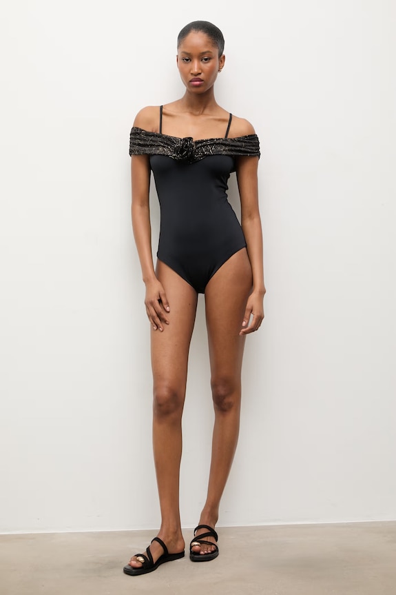 Answear.LAB costum de baie dintr-o bucată HW1AE1823.fak negru WS26