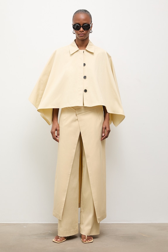 Answear.LAB kurtka oversize damska z kolekcji Unscripted PK0084.TOK żółty WS26