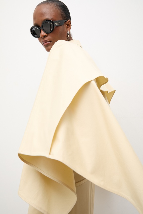 Answear.LAB kurtka oversize damska z kolekcji Unscripted PK0084.TOK żółty