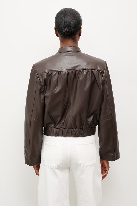 Ρούχα Γυναικείο δερμάτινο μπουφάν Answear.LAB από την Unscripted collection MEMO καφέ