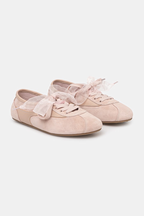 Answear.LAB sneakersy zamszowe POWDER ROSE powernude.hak beżowy WS26