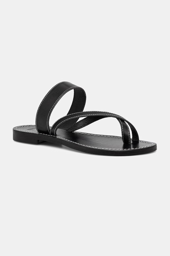 Answear.LAB slapi de piele RSP-11518.ijk negru WS26