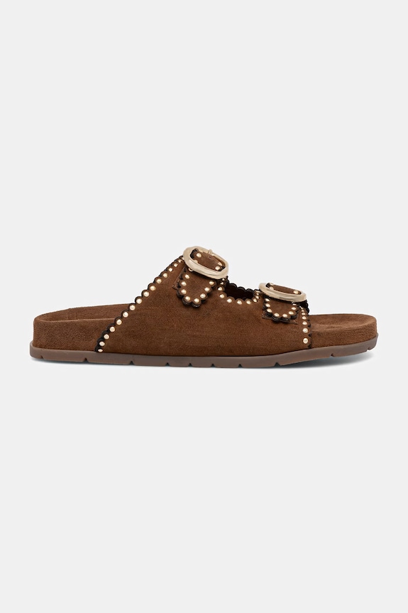 Answear.LAB papuci din piele piele maro RSP-11708.ijk