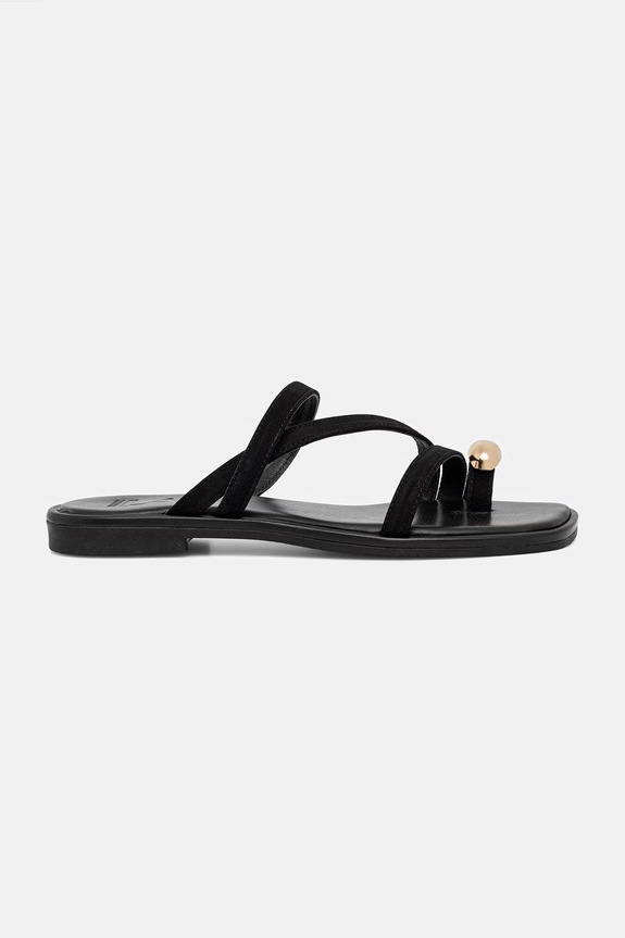 Answear.LAB papuci din piele piele întoarsă negru RSP-11772.ijk