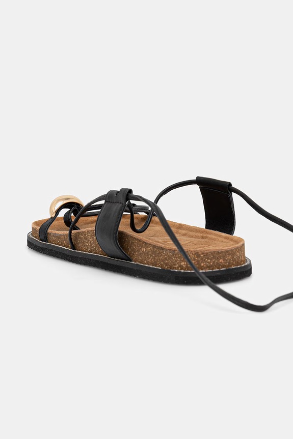 Answear.LAB sandale de piele negru 19220-2.cjk