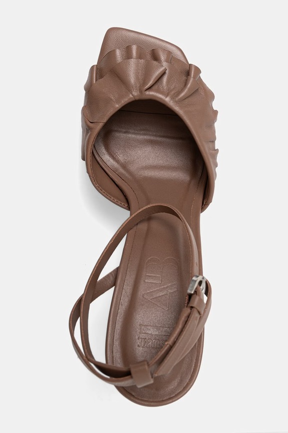 Answear.LAB sandali s tanko peto usnjeni 951001.bjk rjava