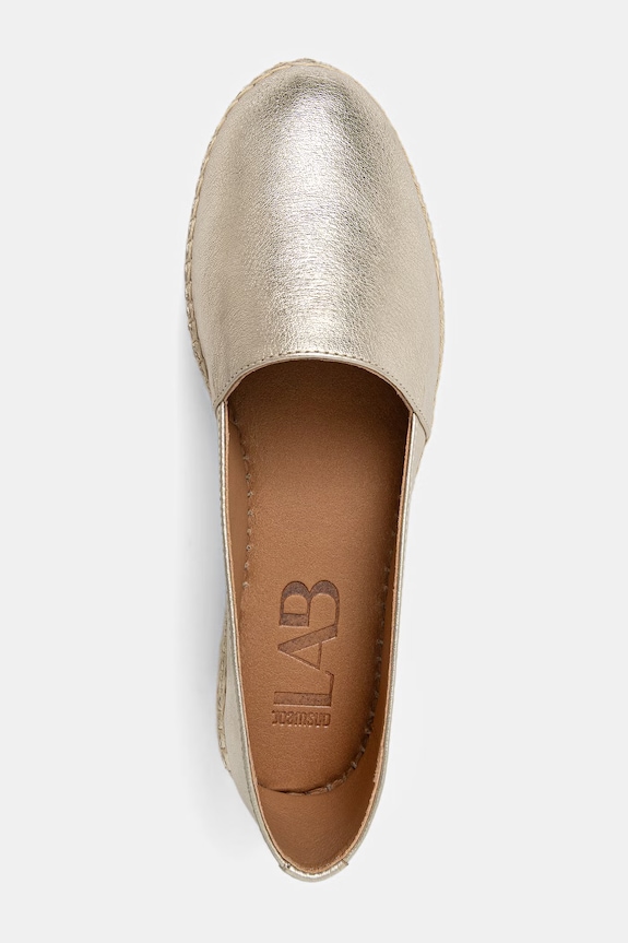 Answear.LAB espadryle na platformie damskie skórzane złoty ANS26YU190.hjk