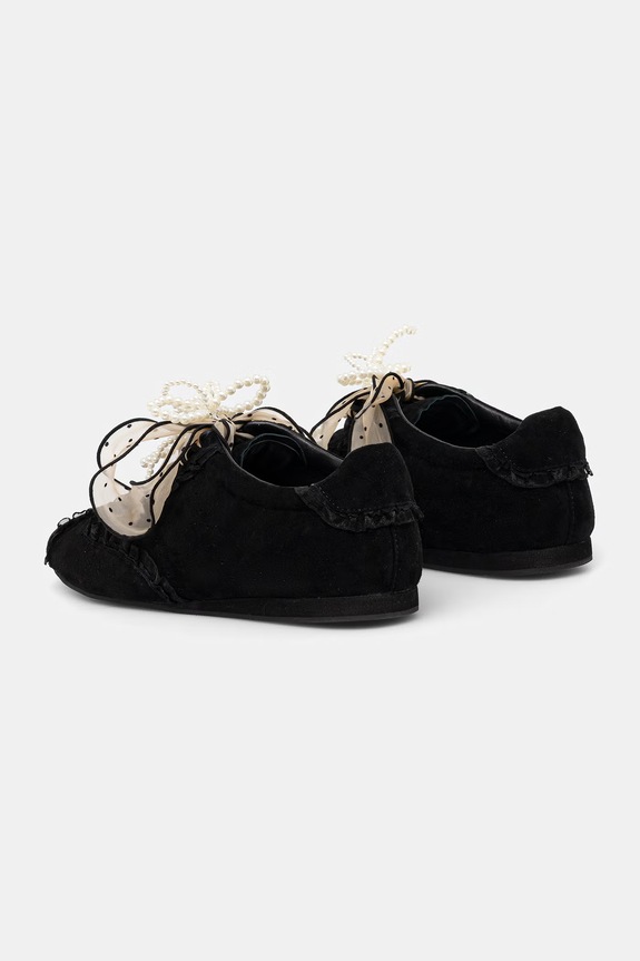 Answear.LAB sneakers din piele întoarsă SOFT LACE BLACK LT96-8.cjk negru