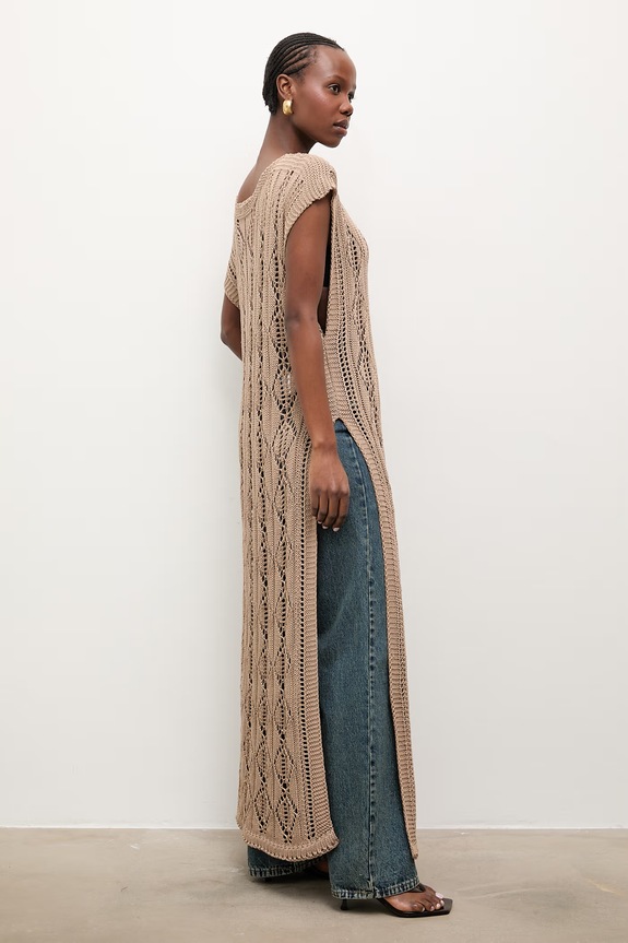 Answear.LAB sukienka z włókna bambusowego beżowy 2510529