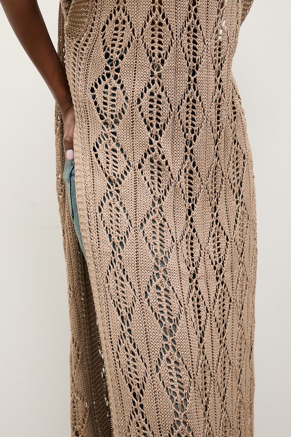 Answear.LAB sukienka z włókna bambusowego 2510529 beżowy
