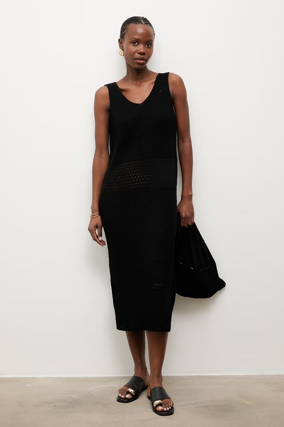 Answear.LAB rochie din fibră de bambus negru 2510525