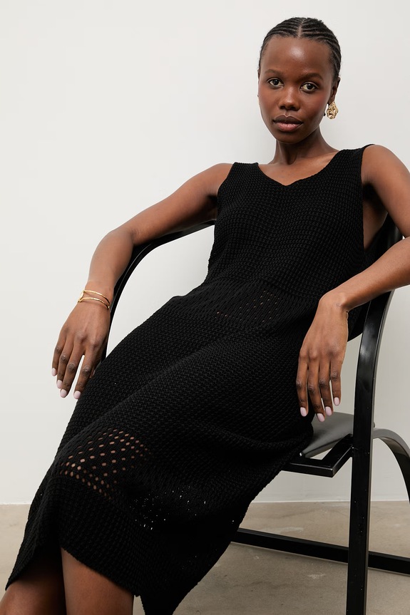 Answear.LAB rochie din fibră de bambus 2510525 negru