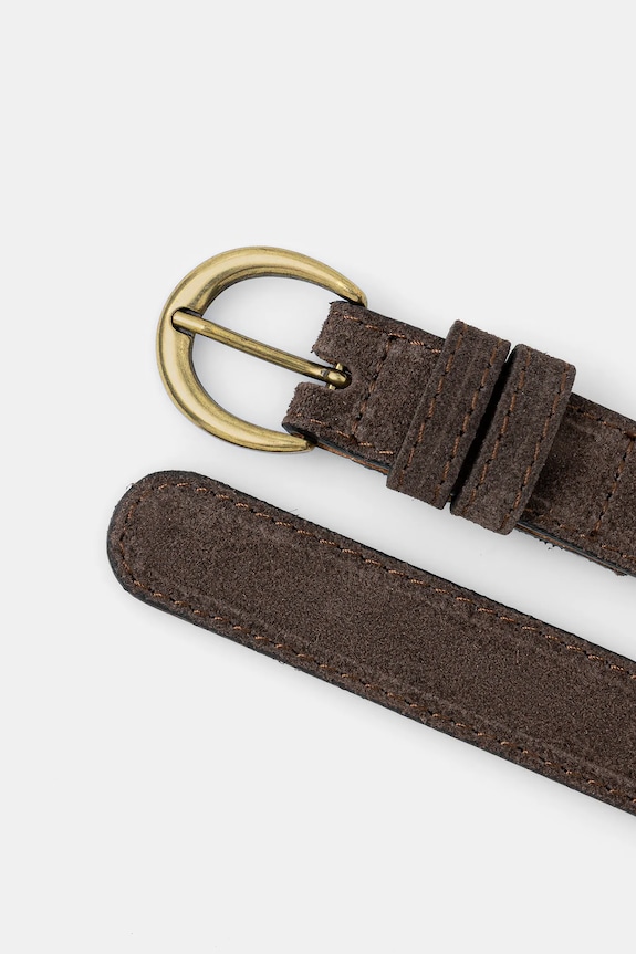 Semišový opasok Answear.LAB C-032.hak hnedá WS26