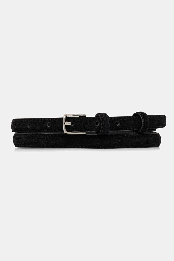 Answear.LAB curea din piele intoarsa piele întoarsă negru DJ.14.cjk