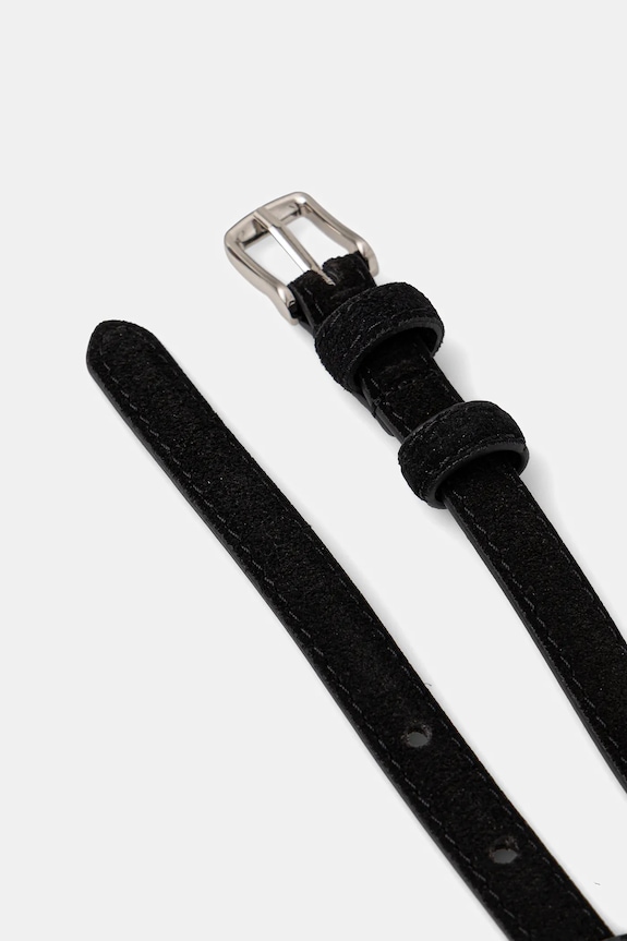 Answear.LAB curea din piele intoarsa DJ.14.cjk negru WS26