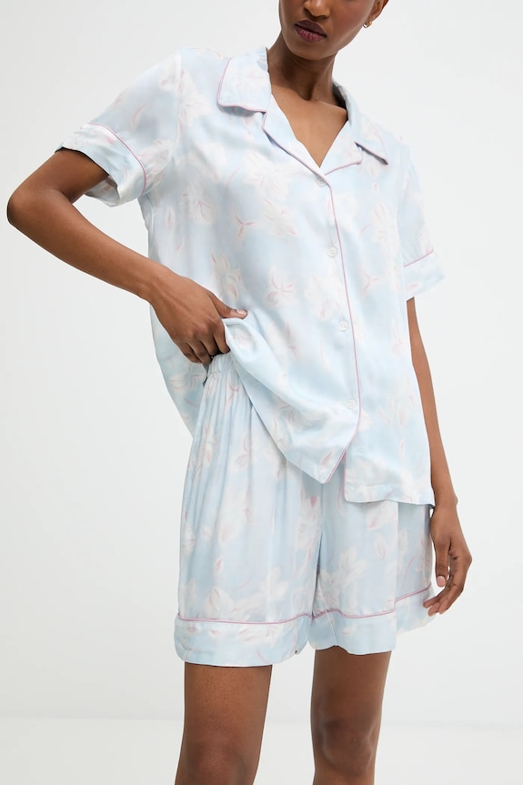 Answear.LAB pijama set albastru p.short2.cjk