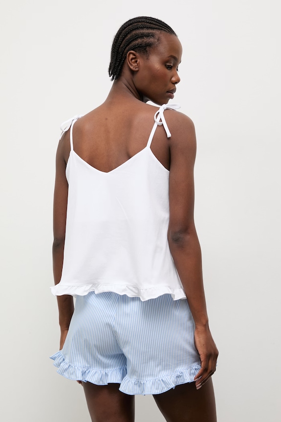 Ρούχα Answear.LAB Πιτζάμες δύο τεμαχίων Γυναικείες με βαμβάκι biały top + dół paski μπλε