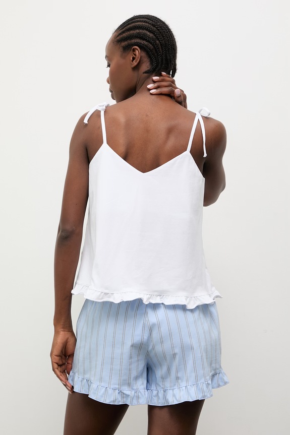 Answear.LAB пижама из двух частей женская с хлопком голубой biały top + dół paski