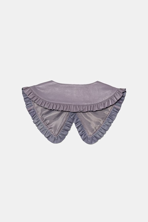 Answear.LAB guler decorativ pentru femei, din piele ARIN Unscripted Collection ARIN violet WS26
