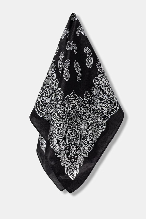 Answear.LAB eșarfă de mătase Unscripted Collection 123.flk negru WS26