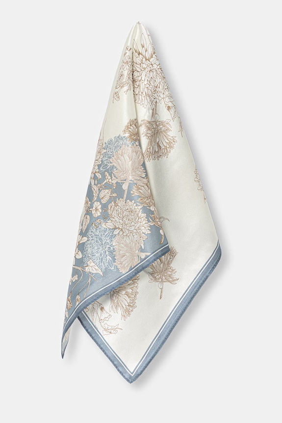 Answear.LAB apaszka jedwabna z kolekcji Unscripted 125.flk niebieski WS26