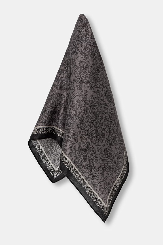 Answear.LAB eșarfă de mătase Unscripted Collection 129.flk negru WS26
