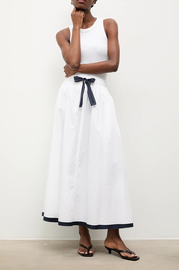 Βαμβακερή φούστα Answear.LAB m.08401.hak λευκό WS26