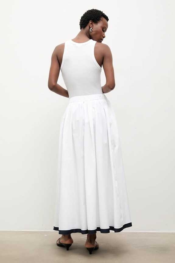 Ρούχα Βαμβακερή φούστα Answear.LAB m.08401.hak λευκό