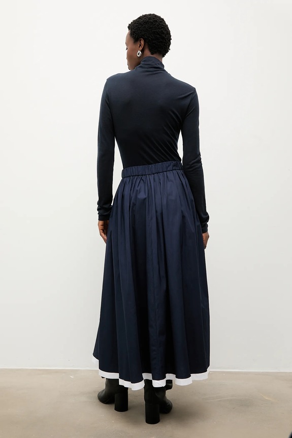 Ρούχα Βαμβακερή φούστα Answear.LAB m.08401.hak σκούρο μπλε