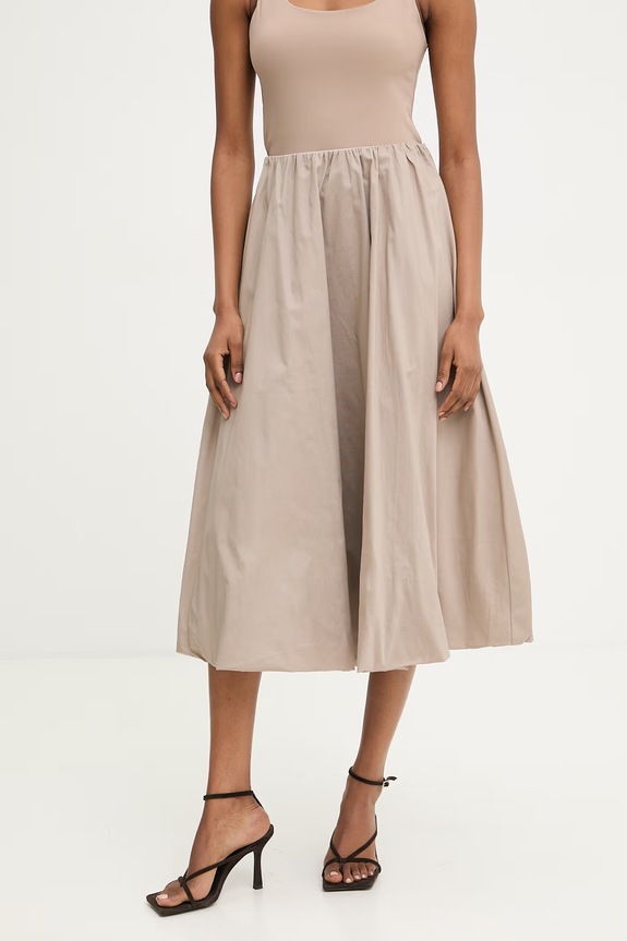 Answear.LAB spódnica bombka bawełniana beżowy 55069.isr