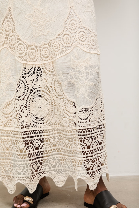 Βαμβακερή φούστα Answear.LAB μπεζ LU5580.fak