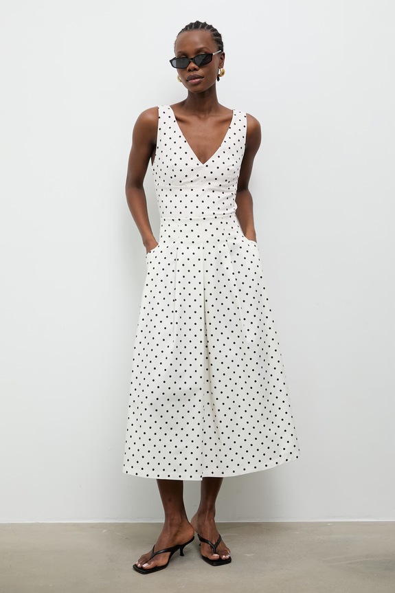 Answear.LAB πλισέ φούστα βαμβακερή με ελαστάν 95119.iak μπεζ WS26