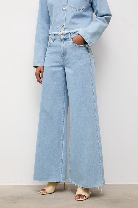 Answear.LAB jeansy wide leg damskie z kolekcji Unscripted PM1541.TOK niebieski WS26