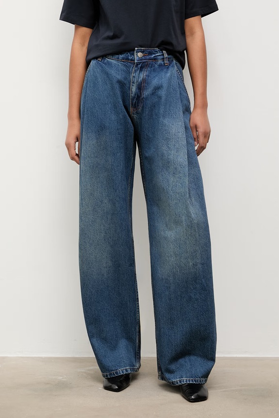 Answear.LAB jeansy wide leg damskie szary SNG.1002.tok