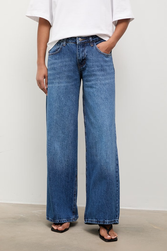 Answear.LAB jeansy wide leg damskie sng.zdn3.tok niebieski WS26