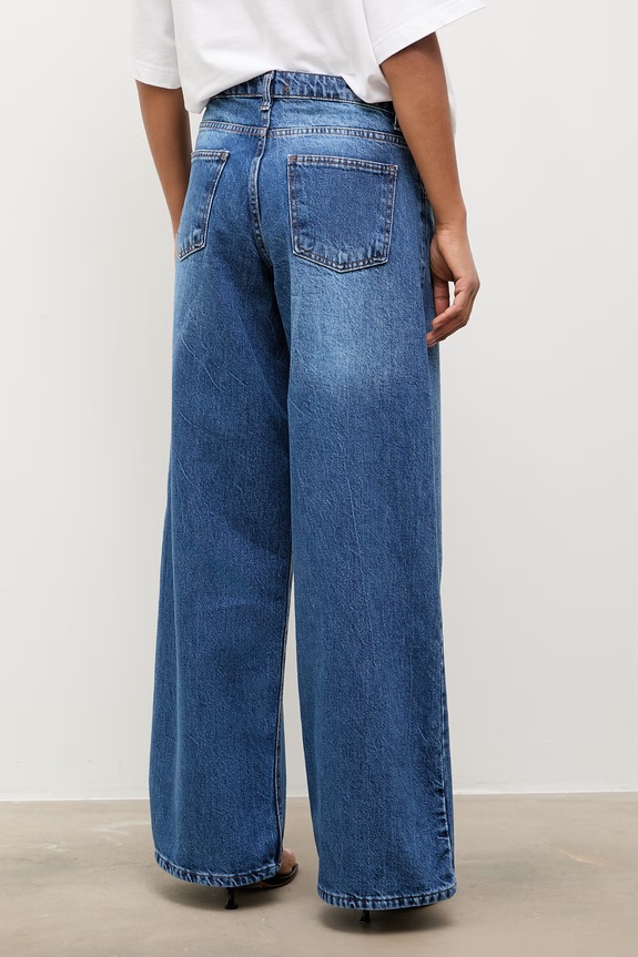 Odzież Answear.LAB jeansy wide leg damskie sng.zdn3.tok niebieski