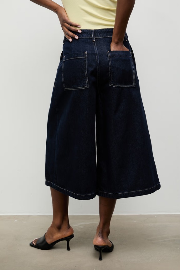 Oblečenie Answear.LAB rifle wide leg dámske 4540756.tok tmavomodrá