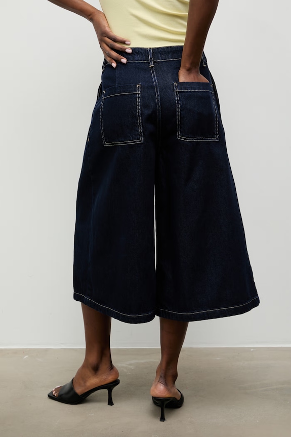 Oblečenie Answear.LAB rifle wide leg dámske 4540756.tok tmavomodrá