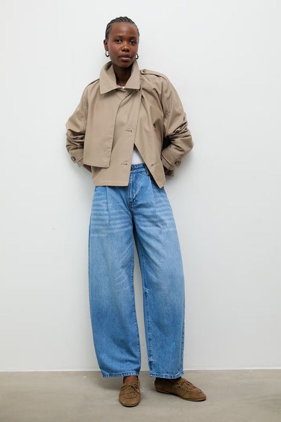 Answear.LAB rifle slouchy dámske modrá 37412S5.tok