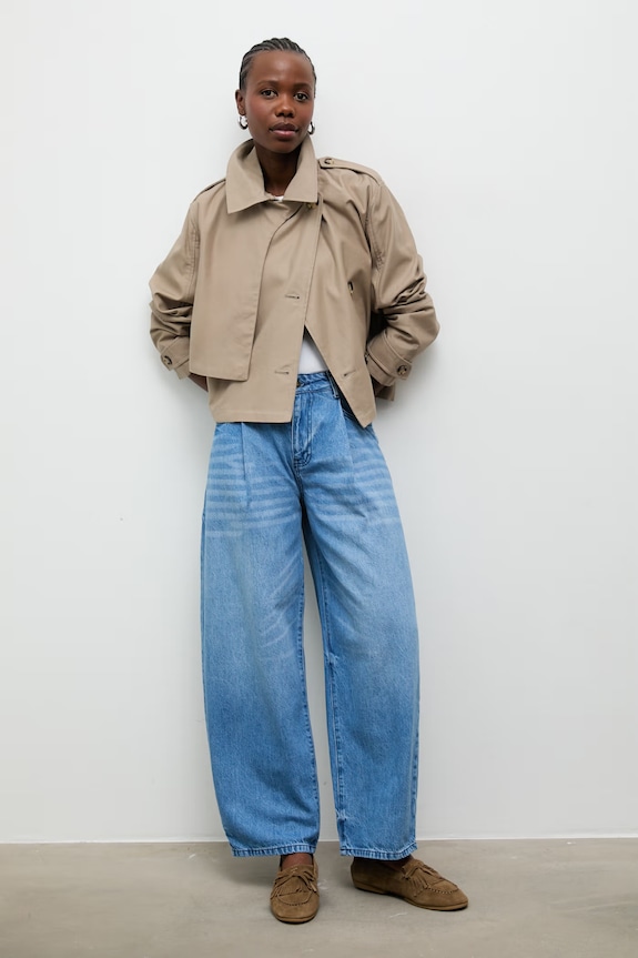 Answear.LAB rifle slouchy dámske modrá 37412S5.tok