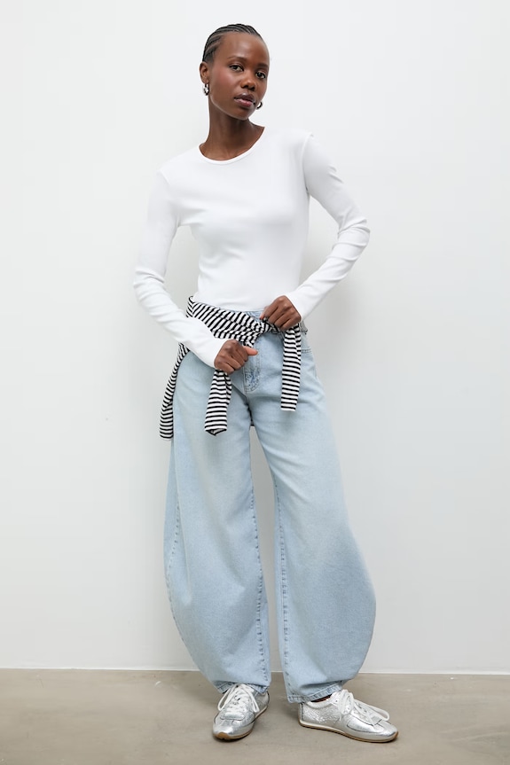 Answear.LAB rifle slouchy dámske 46674S6.tok modrá WS26