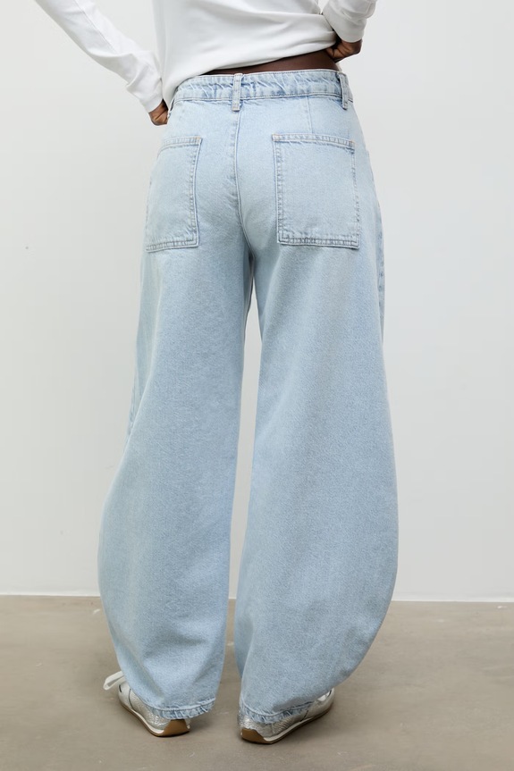 Oblečenie Answear.LAB rifle slouchy dámske 46674S6.tok modrá