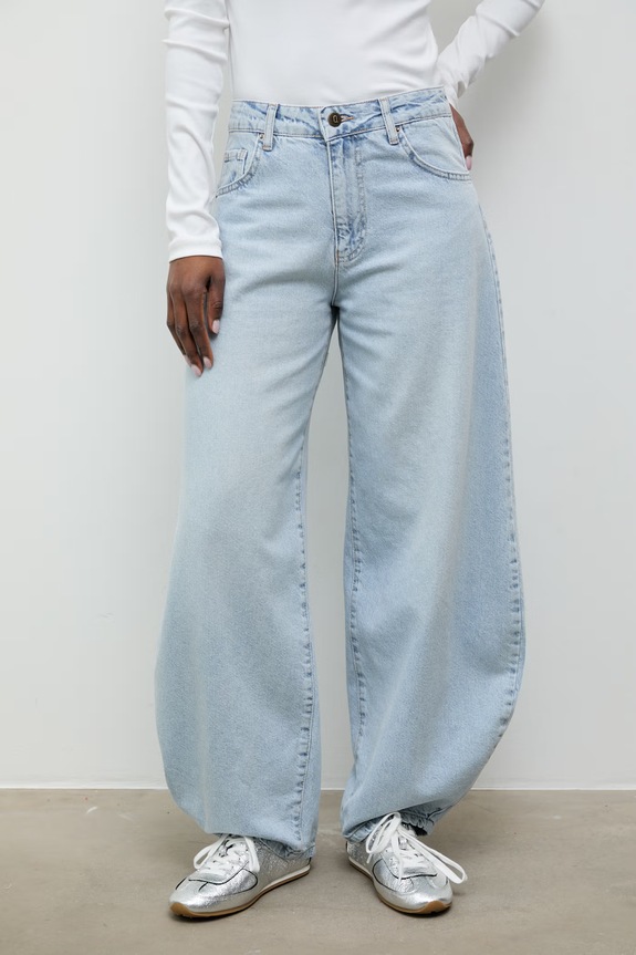 Answear.LAB rifle slouchy dámske modrá 46674S6.tok
