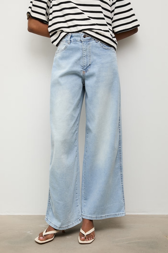 Answear.LAB jeansy straight damskie niebieski 2161.tok