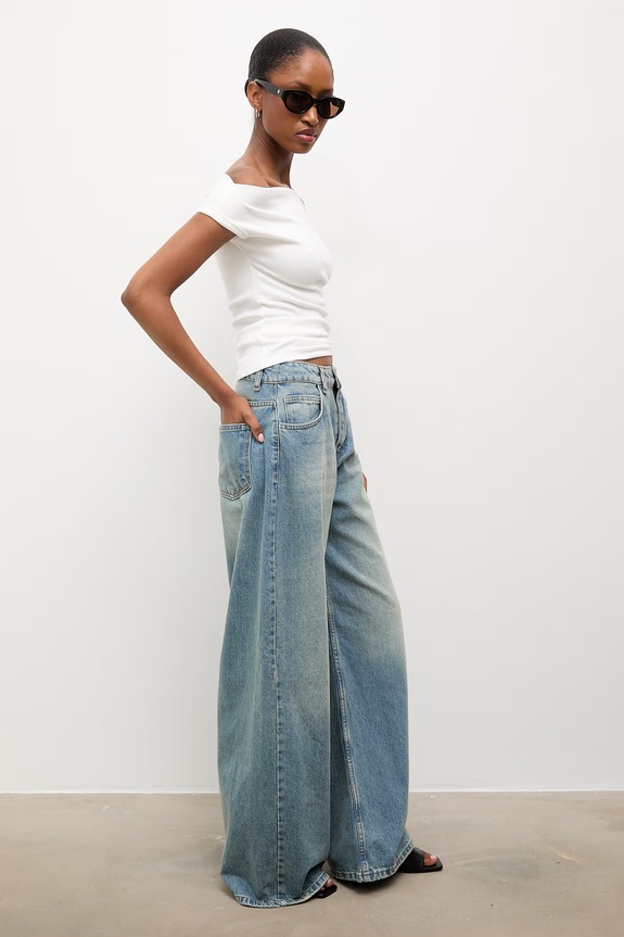 Answear.LAB jeansy loose damskie 2033.tok niebieski WS26