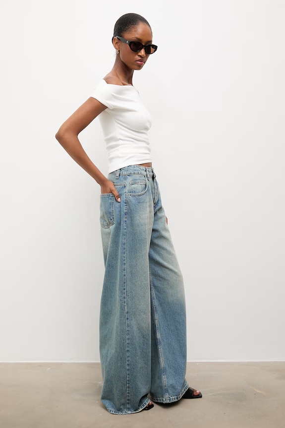 Answear.LAB jeansy loose damskie 2033.tok niebieski WS26